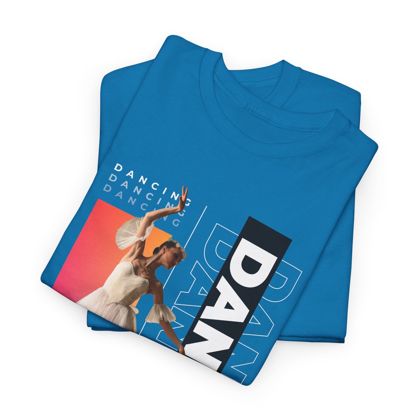 “Dancing” Streetwear-Inspired Female Dancer Unisex Heavy Cotton Tee – Urban Dance Graphic T-Shirt for Performers and Dance Lovers