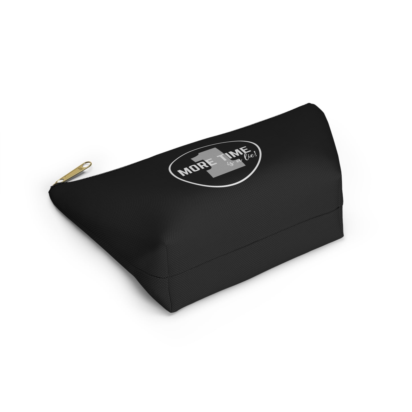 "One More Time is a Lie" Makeup Bag – Bold Emblem Dance Graphic – Funny Dance-Themed Zipper Pouch for Cosmetics, Accessories & Gifts