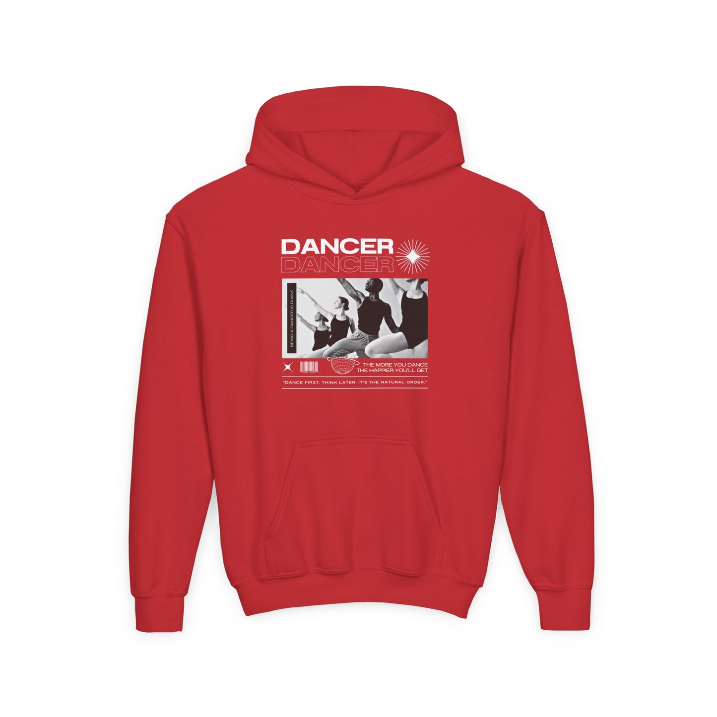“Dancer” Young Ballet Dancers at the Barre Graphic | Unisex Youth Hoodie – Streetwear-Inspired Ballet Dance Hoodie for Kids & Aspiring Dancers