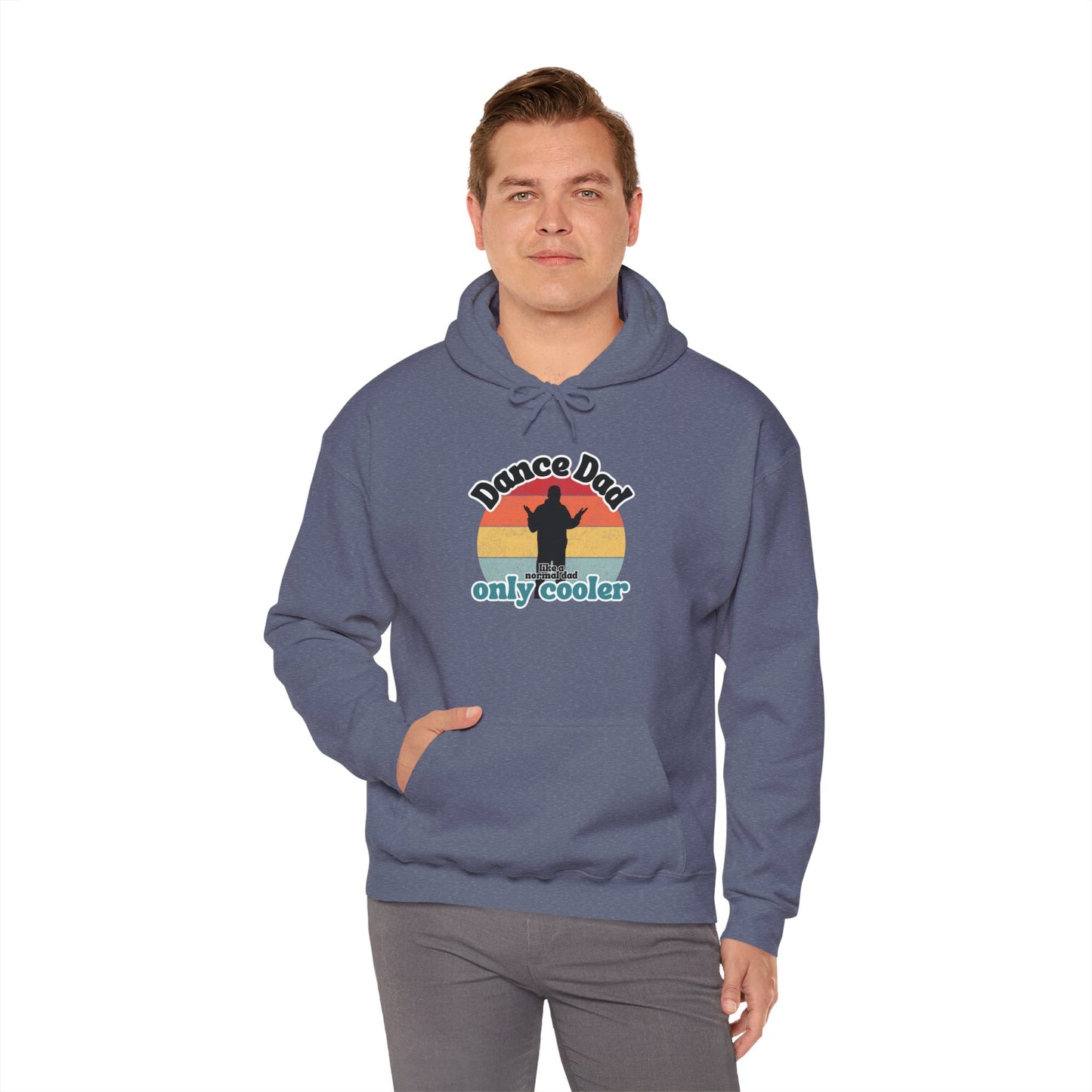 Dance Dad Retro Hoodie – Funny Unisex Heavy Blend™ Hooded Sweatshirt for Cool Dance Dads