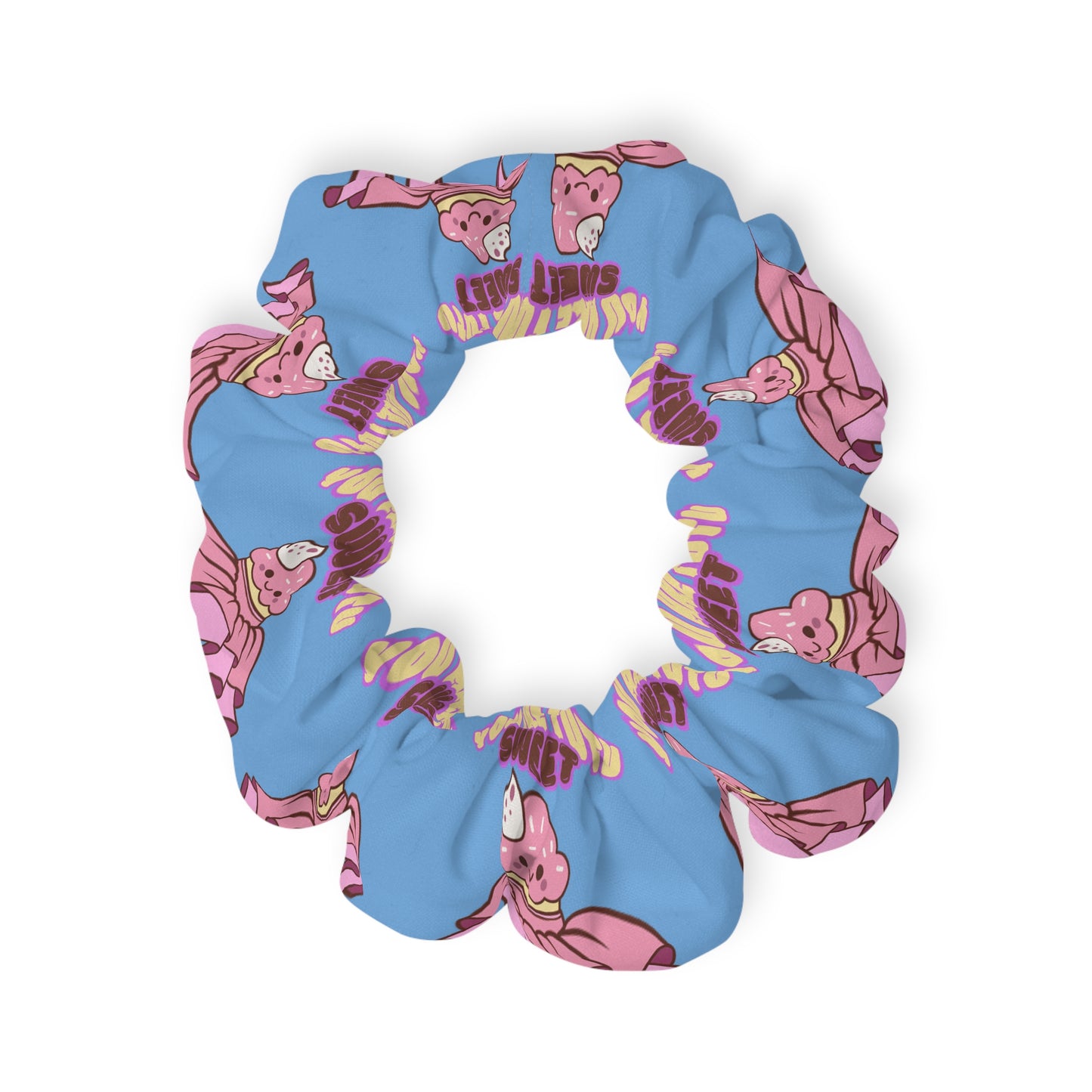 “You Are Tutu Sweet” Scrunchie – Kawaii Cupcake Dance Hair Accessory with Cute Tutu Graphic