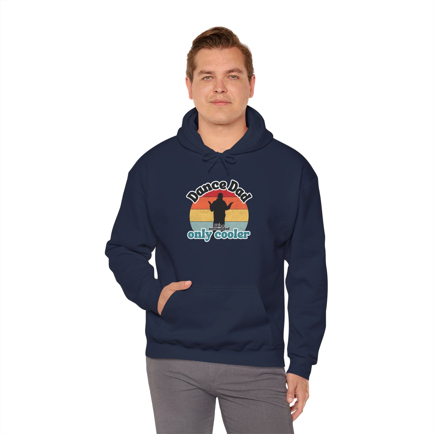 Dance Dad Retro Hoodie – Funny Unisex Heavy Blend™ Hooded Sweatshirt for Cool Dance Dads