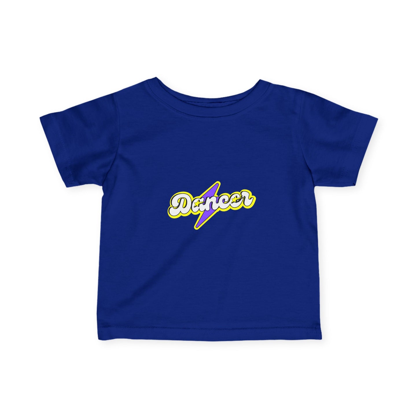 "Dancer" Superhero-Inspired Infant Fine Jersey Tee – Cute Baby Dance T-Shirt with Bold Comic-Style Graphic for Future Dance Heroes