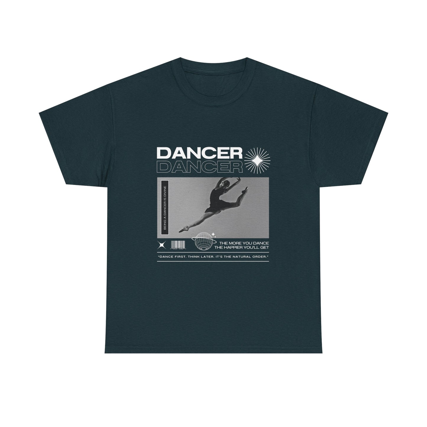 “Dancer” Mottos Streetwear Tee – Unisex Heavy Cotton Dance T-Shirt with Bold Graphic