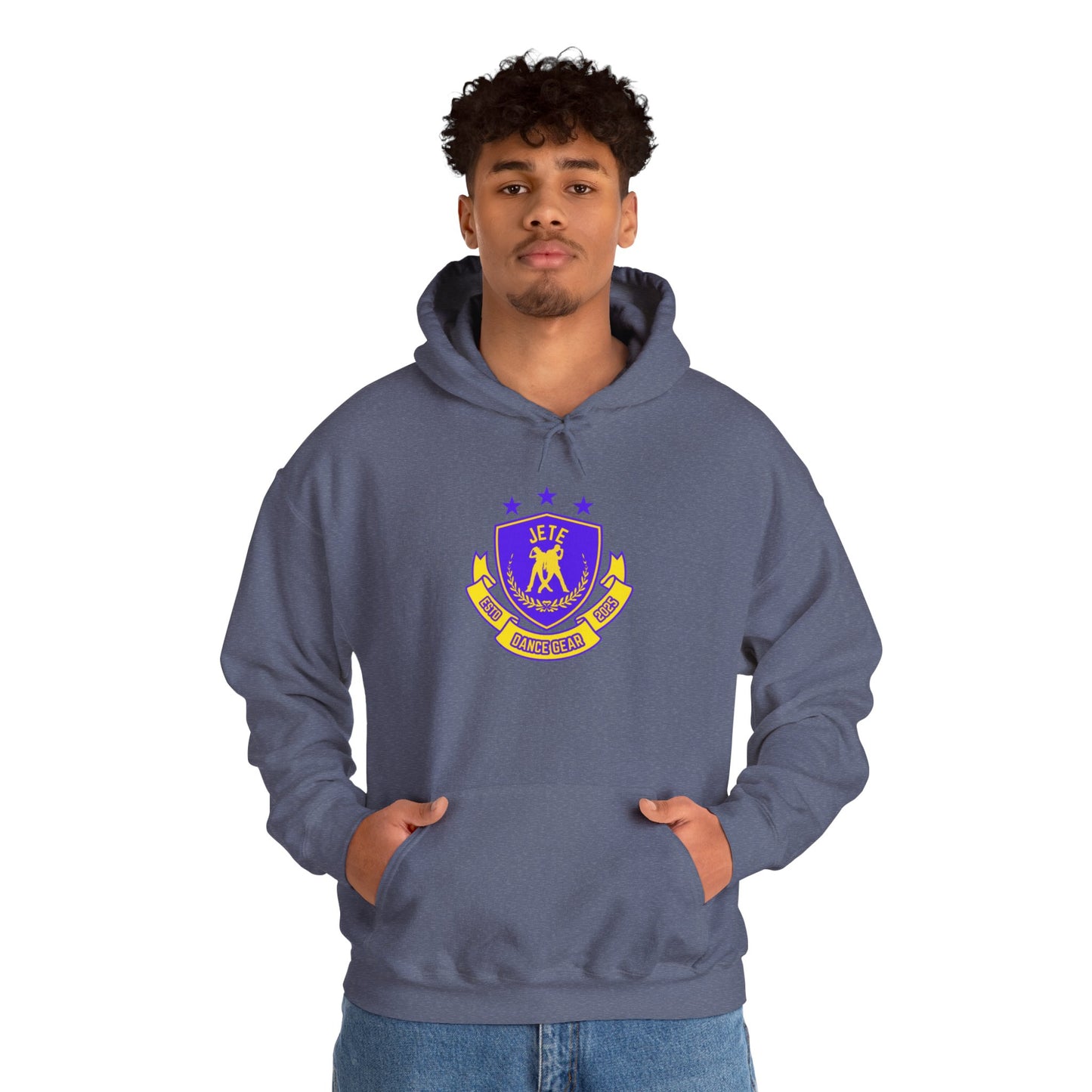 "Jeté Dance Gear" Unisex Hooded Sweatshirt – Collegiate Style Dance Hoodie for Dancers & Dance Lovers