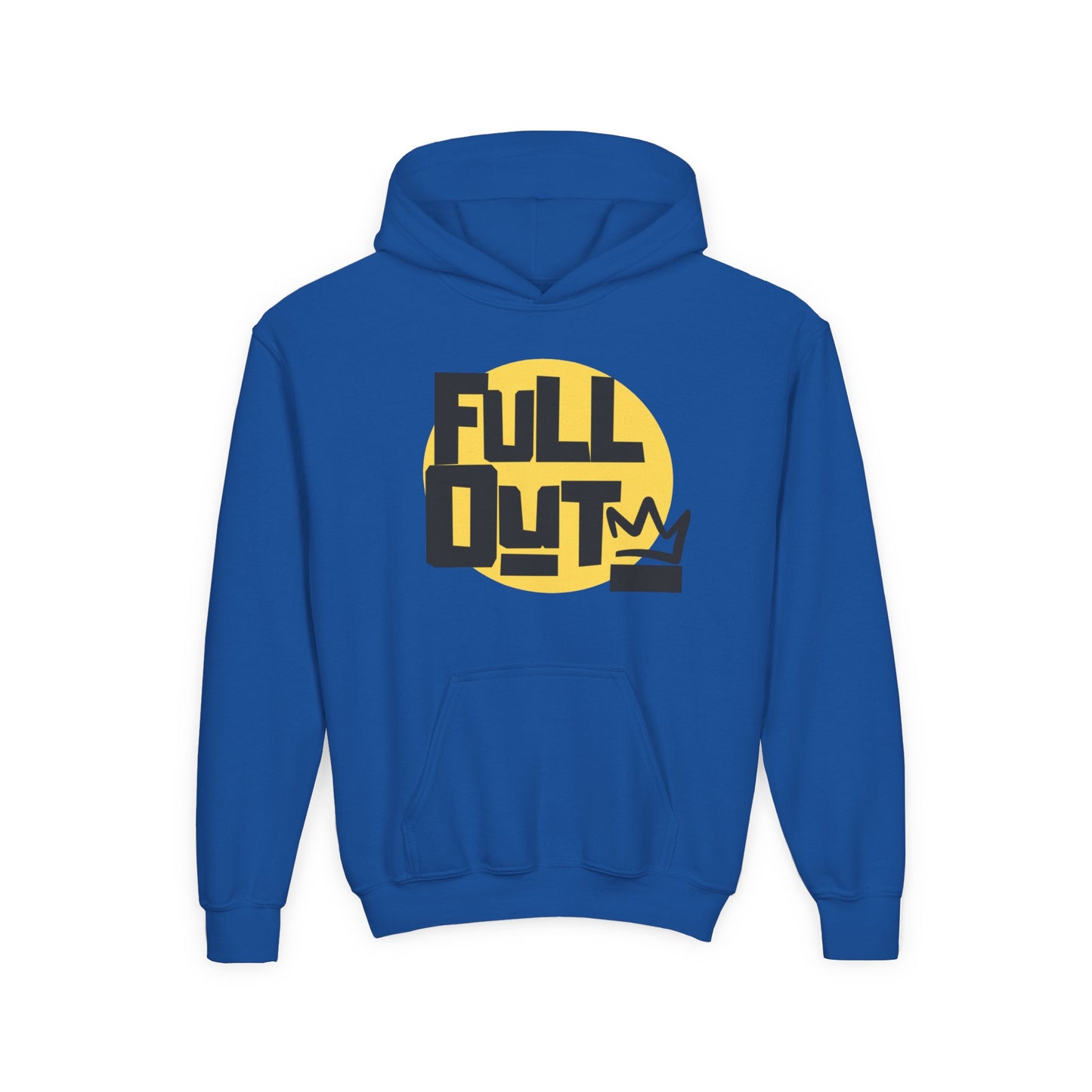 "Full Out" Youth Hooded Sweatshirt – Bold Streetwear-Inspired Dance Graphic Hoodie for Kids and Teens