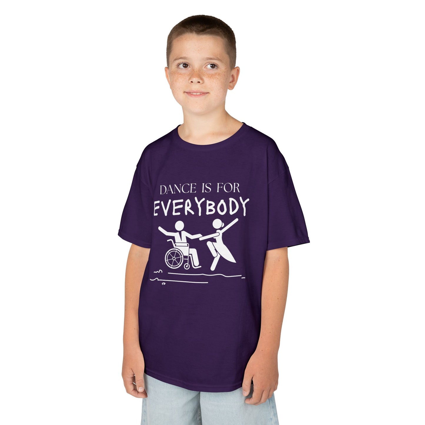 “Dance Is for Everybody” Youth Short Sleeve Tee – Inclusive Dance T-Shirt for Kids & Teens, Personalized with Name or Studio