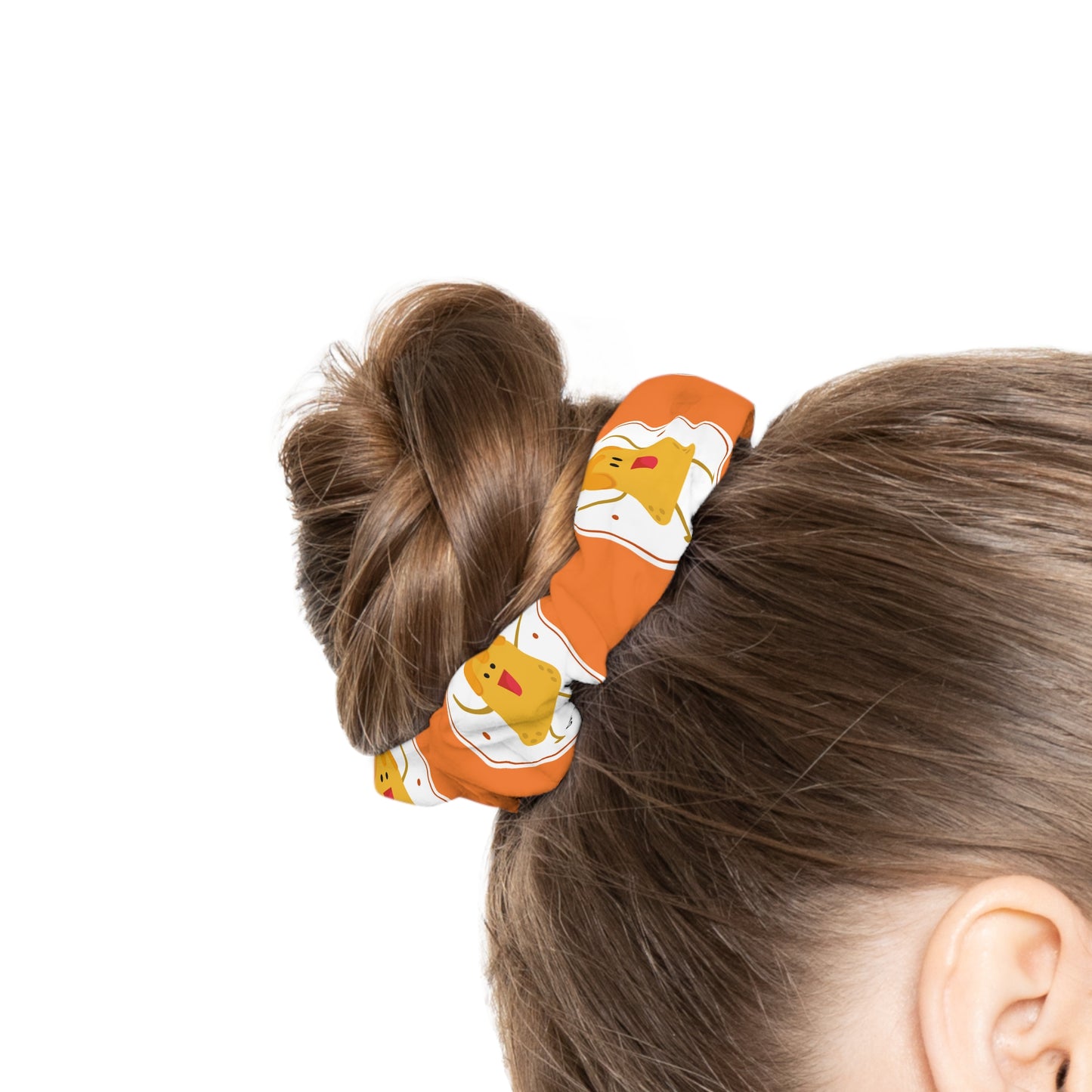 “Nacho Average Dancer” Scrunchie – Funny Dance Pun Hair Accessory with Cute Nacho Graphic