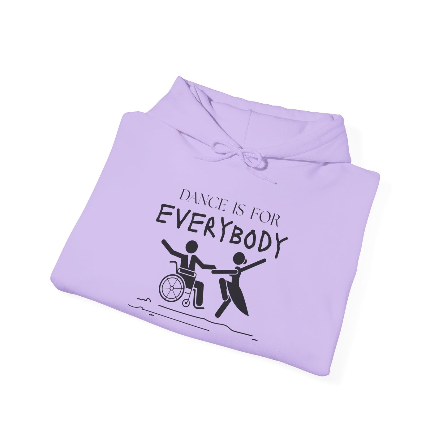 "Dance Is for Everybody" Unisex Hoodie – Inclusive Dance-Themed Hoodie for Teens and Adults with Personalization Option on Sleeve