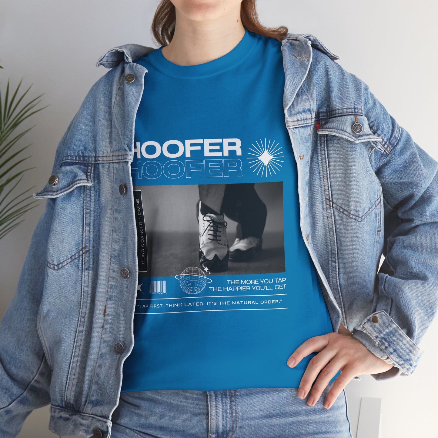 “Hoofer" Tap Dance Unisex Heavy Cotton Tee – Streetwear-Inspired Tap Shoes Graphic T-Shirt for Dancers