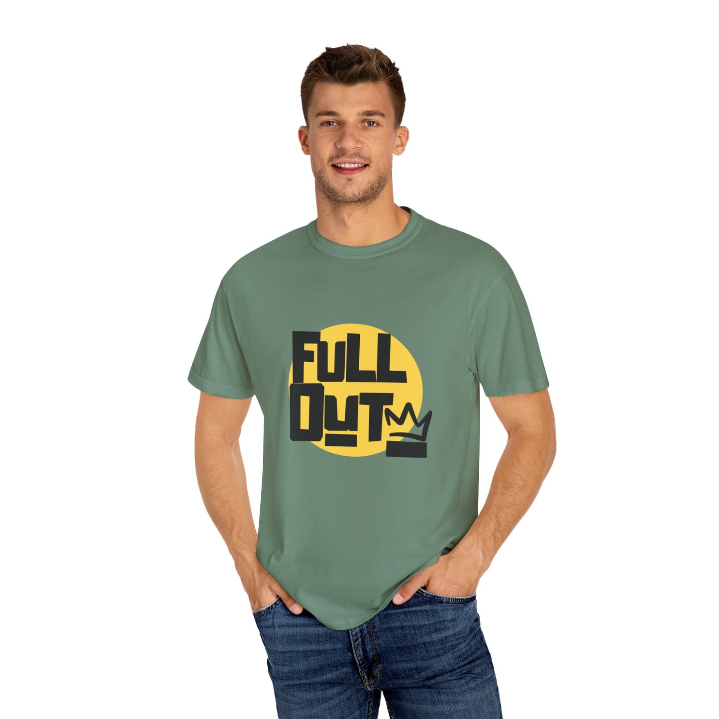 "Full Out" Unisex Garment-Dyed T-Shirt – Bold Streetwear-Inspired Dance Graphic Tee – Performance Shirt for Dancers & Hip Hop Enthusiasts