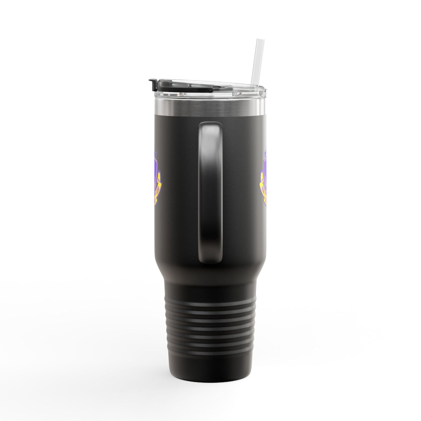 "Jeté Dance Gear Estd 2025" | 40oz Insulated Travel Mug with Collegiate-Inspired Graphic – Durable Stainless Steel Tumbler for Dancers & Dance Lovers