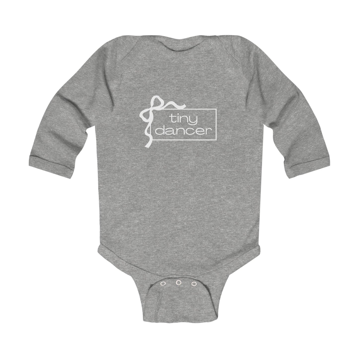 "Tiny Dancer" Infant Long Sleeve Bodysuit – Adorable Dance-Themed Baby One-Piece for Little Ballerinas and Future Movers