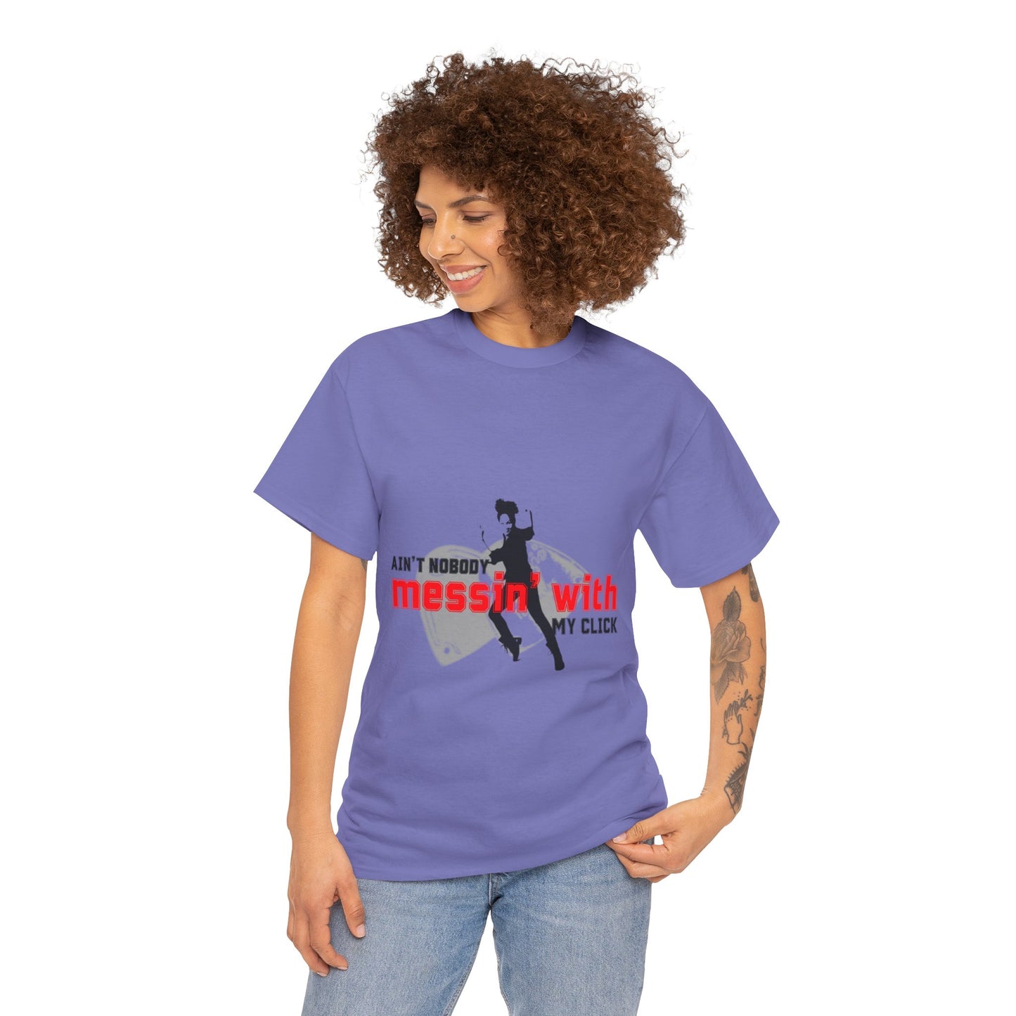 "Ain’t Nobody Messin’ With My Click" Tap Dance Tee – Unisex Heavy Cotton T-Shirt with Taps & Dancer Graphic