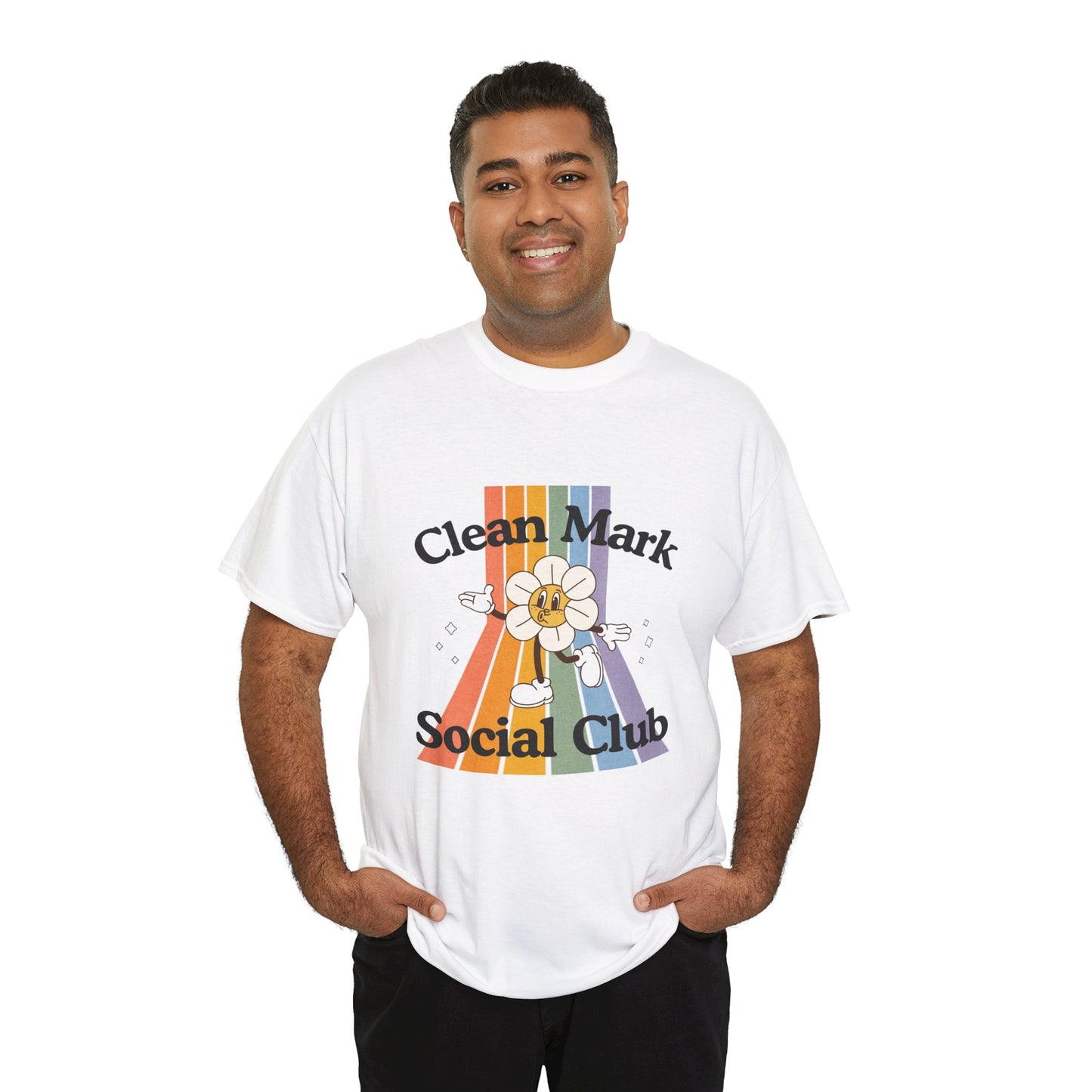“Clean Mark Social Club” Unisex Heavy Cotton T-Shirt – Streetwear-Inspired Dance Graphic Tee for Adults & Kids