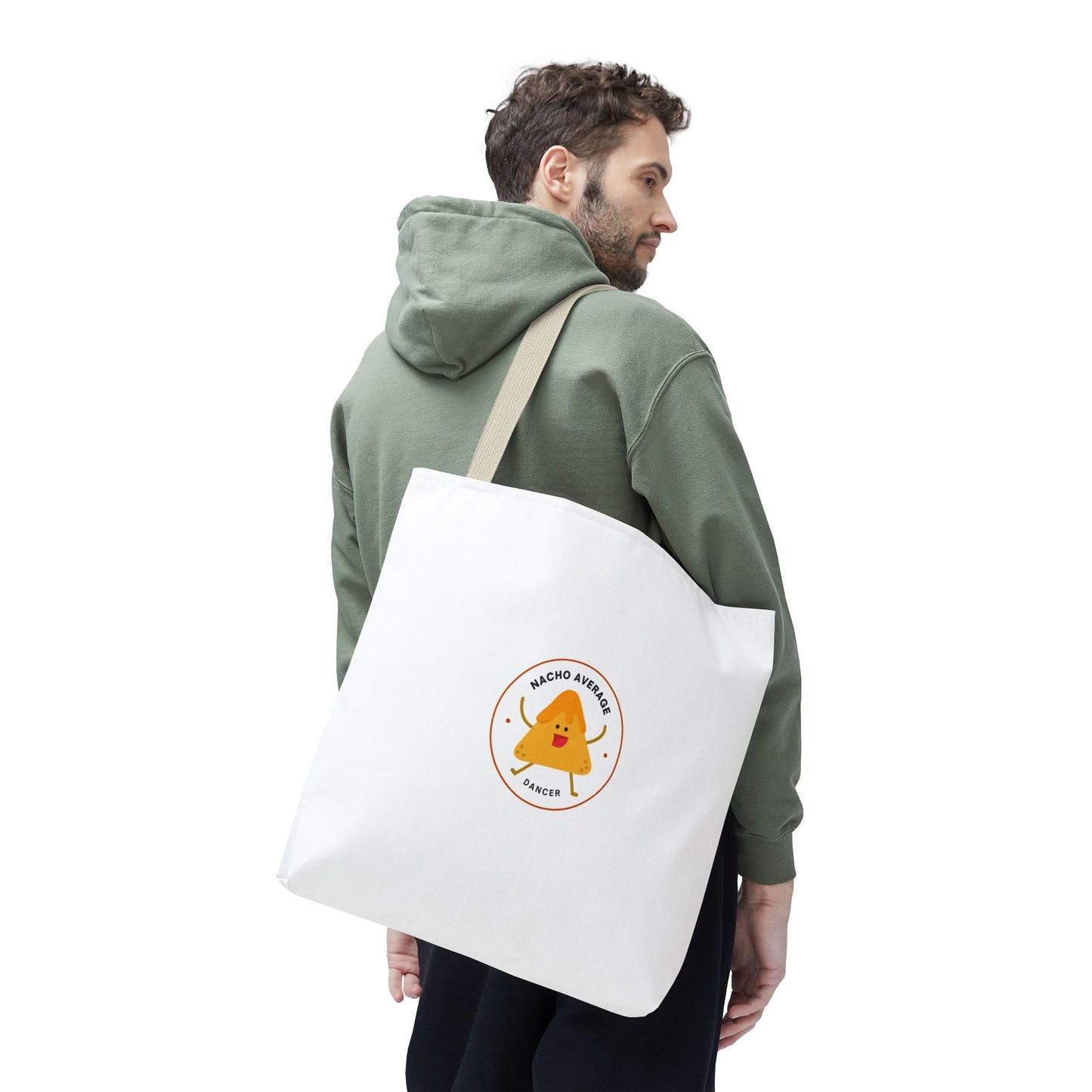 "Nacho Average Dancer" Canvas Tote Bag – Funny Kawaii Dance Tote with Nacho Graphic for Dancers & Dance Moms