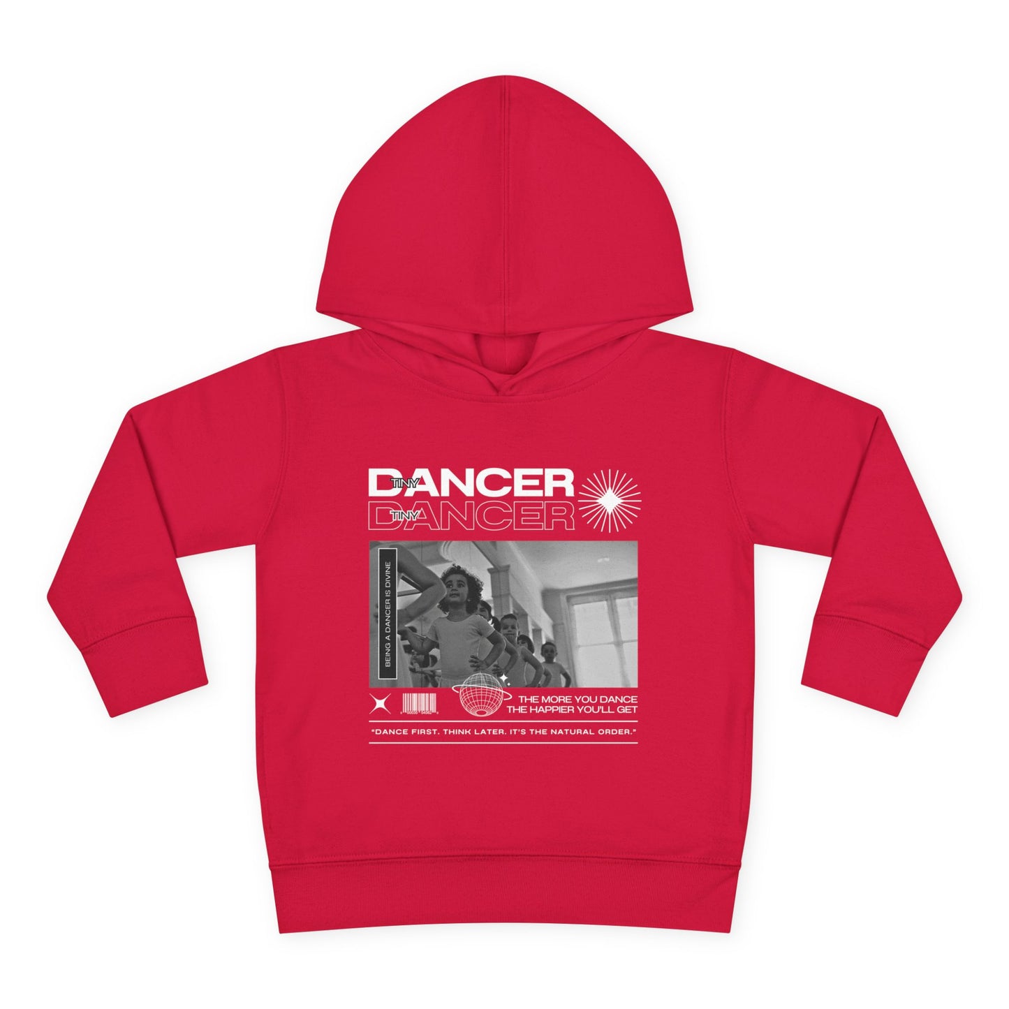 “Tiny Dancer” Toddler Pullover Hoodie – Streetwear-Inspired Ballet Class Graphic Sweatshirt for Kids