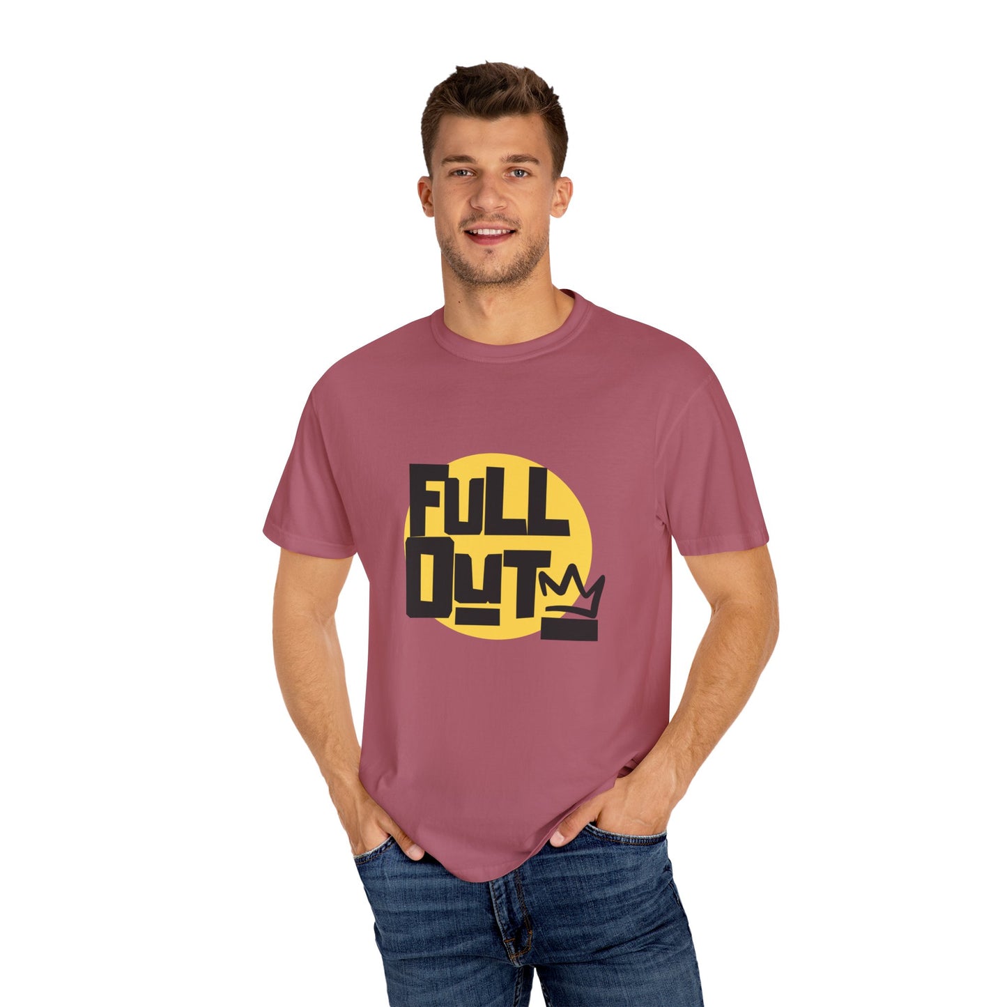 "Full Out" Unisex Garment-Dyed T-Shirt – Bold Streetwear-Inspired Dance Graphic Tee – Performance Shirt for Dancers & Hip Hop Enthusiasts