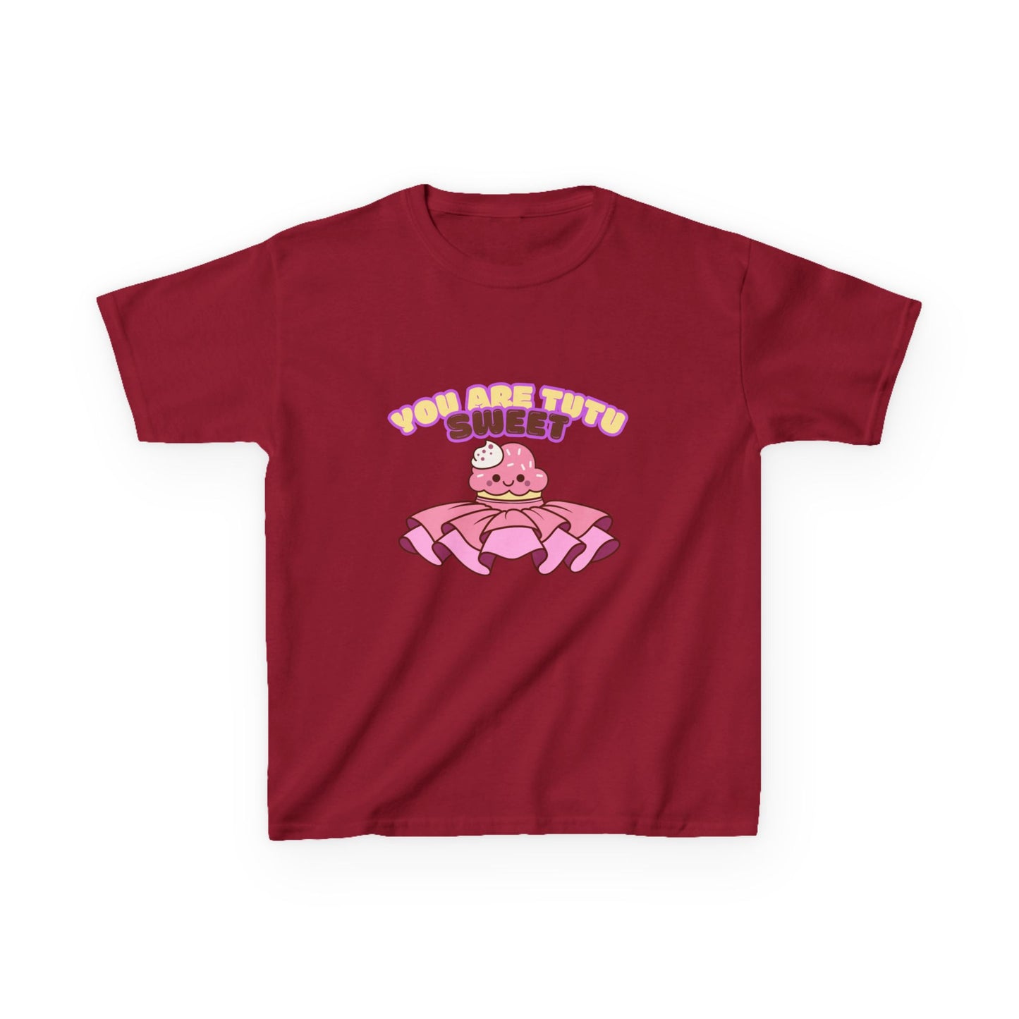 "You Are Tutu Sweet" Youth Short Sleeve Tee – Kawaii Cupcake in Tutu Graphic Dance Shirt for Kids and Ballet Lovers