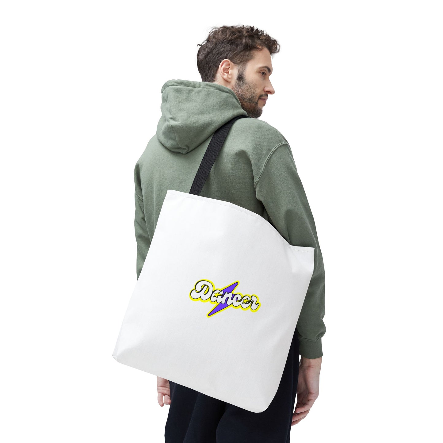 “Dancer” Superhero Graphic Canvas Tote Bag – Bold Dance Tote for Classes, Rehearsals & Everyday Use