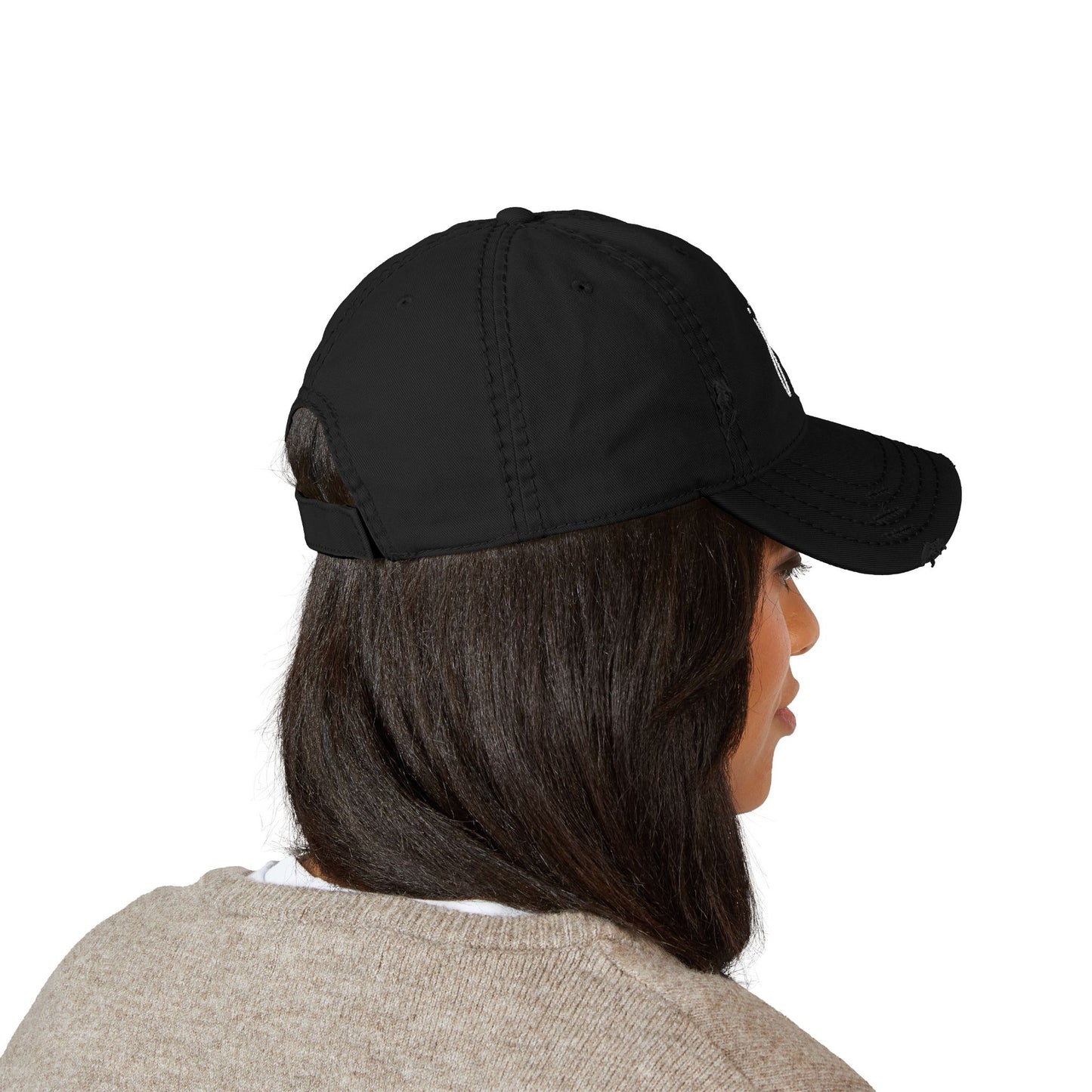 “Jeté” Embroidered Dance Logo - Unisex Distressed Baseball Cap – Vintage-Style Adjustable Hat for Dancers & Dance Lovers