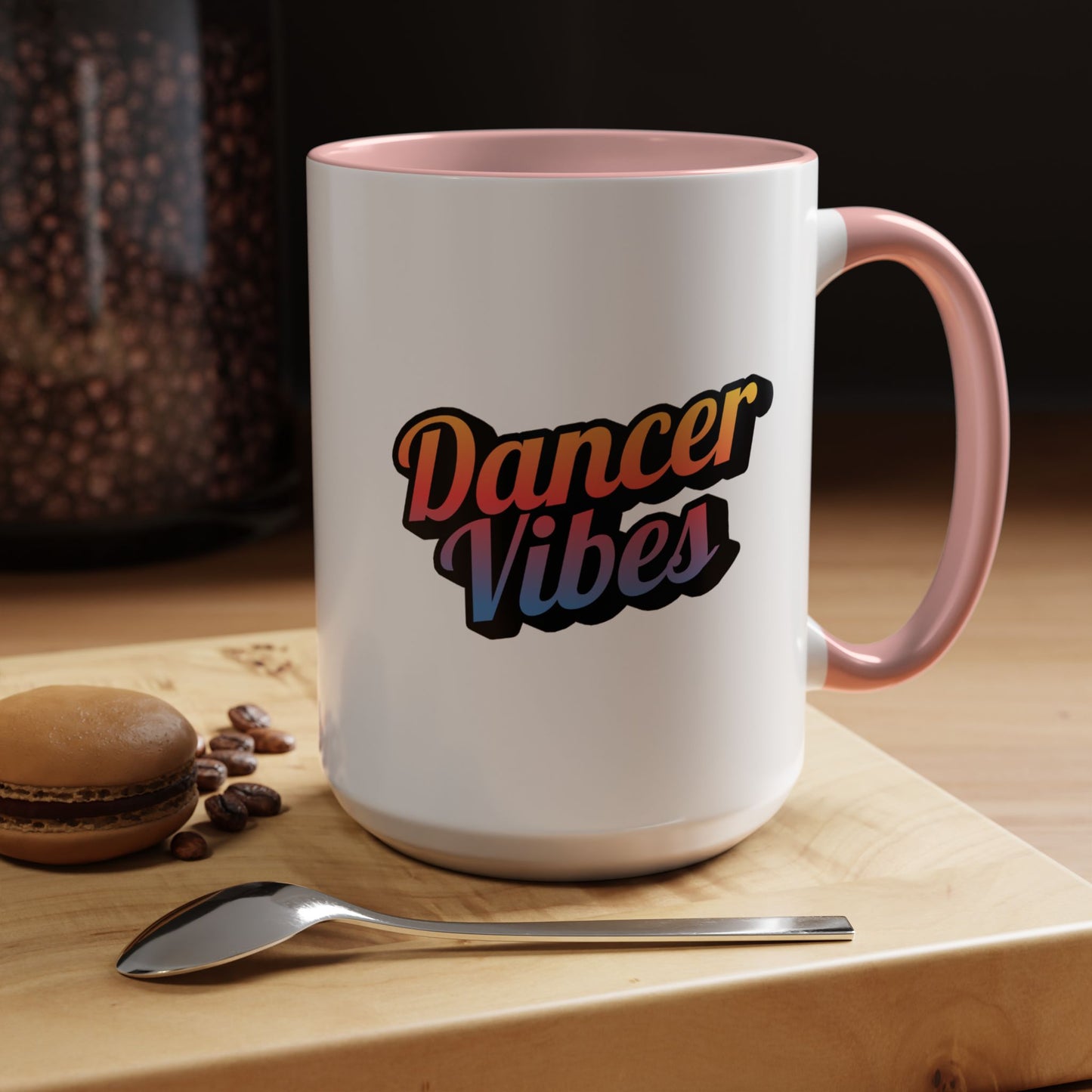 "Dancer Vibes" Accent Coffee Mug – Stylish Ceramic Mug for Dance Lovers and Performers