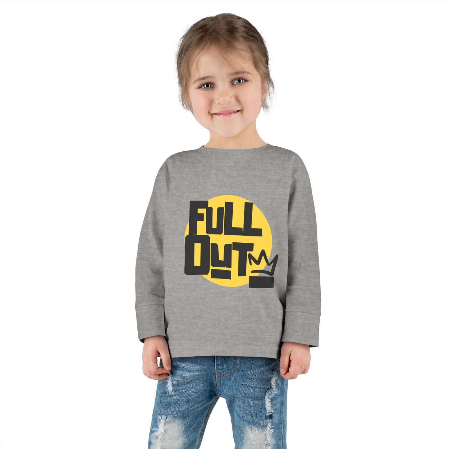 "Full Out" Toddler Dance T-Shirt – Bold Streetwear-Inspired Graphic Long Sleeve Tee for Kids