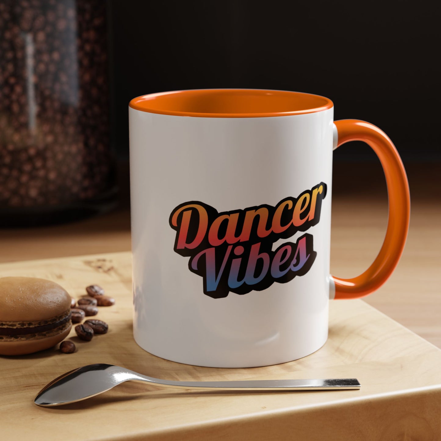 "Dancer Vibes" Accent Coffee Mug – Stylish Ceramic Mug for Dance Lovers and Performers