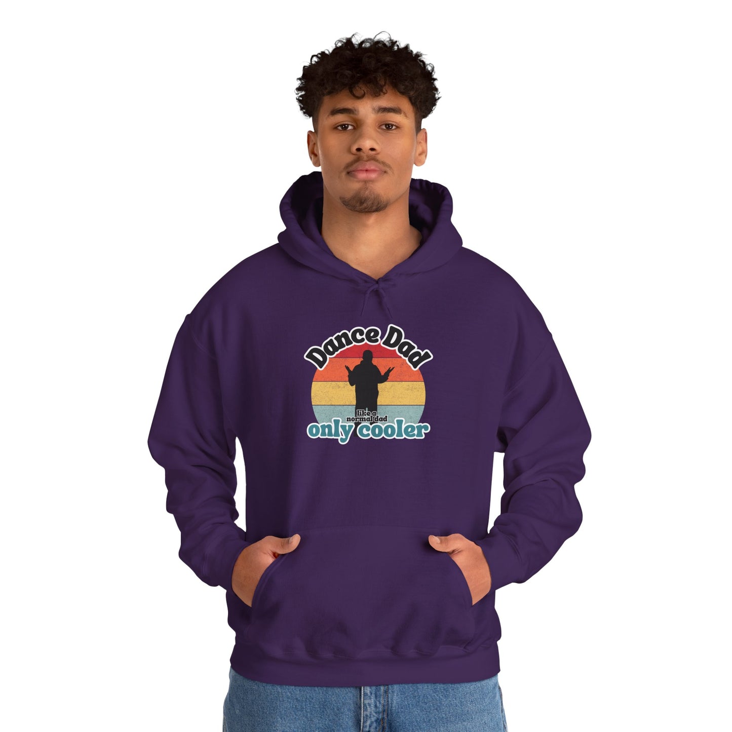 Dance Dad Retro Hoodie – Funny Unisex Heavy Blend™ Hooded Sweatshirt for Cool Dance Dads