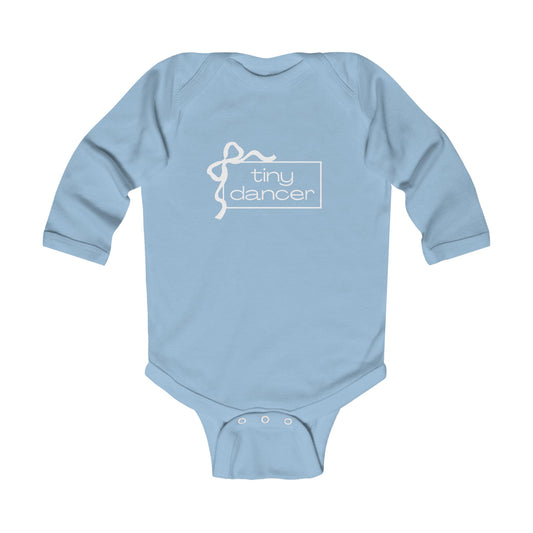 "Tiny Dancer" Infant Long Sleeve Bodysuit – Adorable Dance-Themed Baby One-Piece for Little Ballerinas and Future Movers