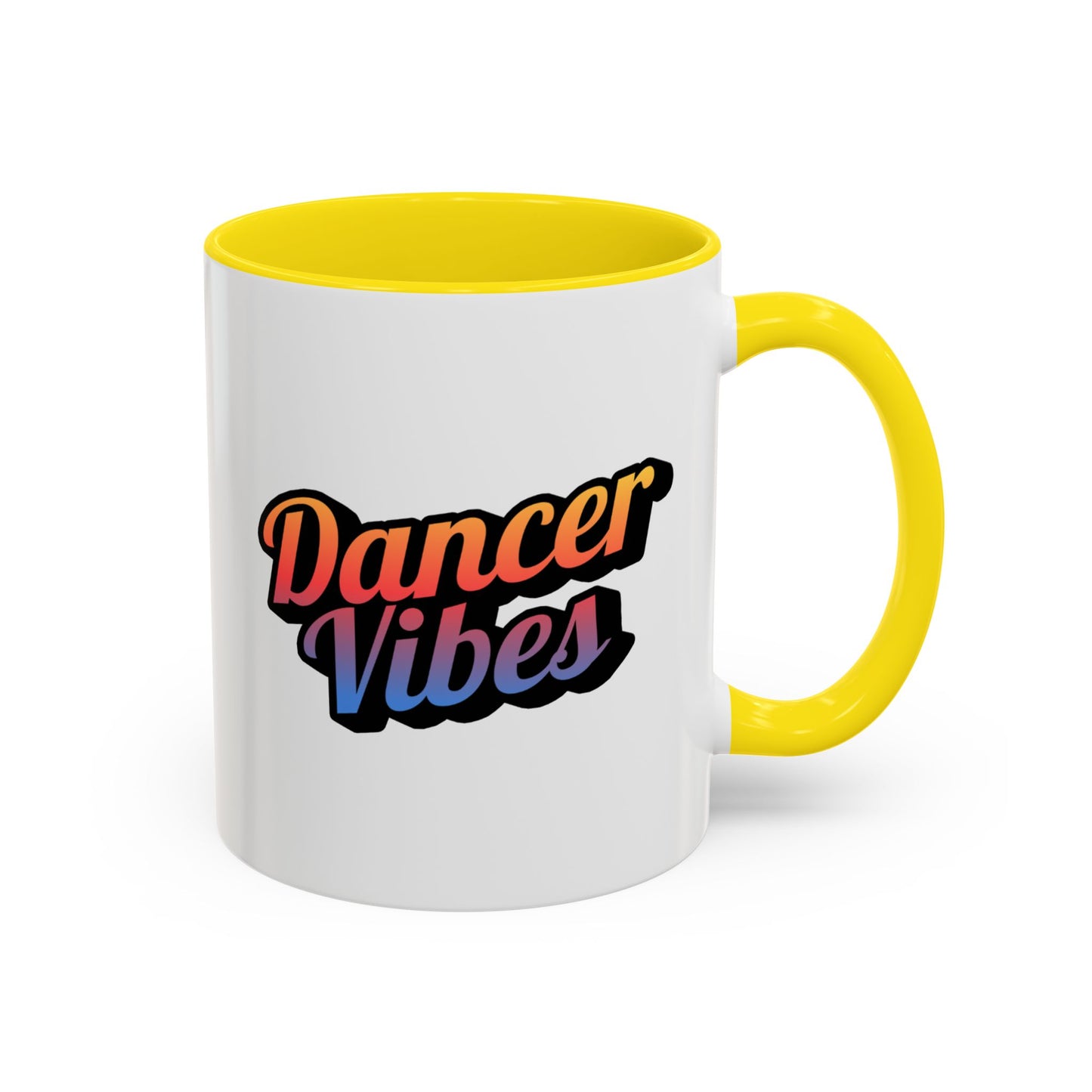 "Dancer Vibes" Accent Coffee Mug – Stylish Ceramic Mug for Dance Lovers and Performers