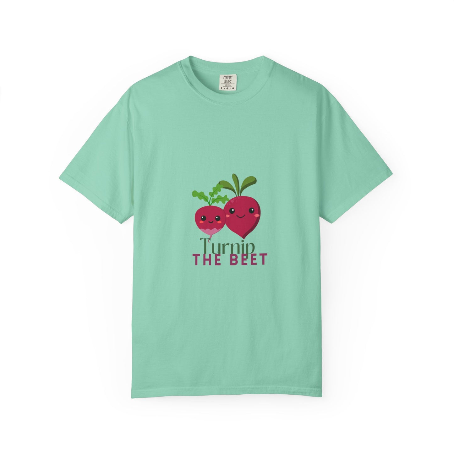 "Turnip the Beet" Unisex Garment-Dyed T-Shirt – Cute Veggie Dance Pun Graphic Tee – Funny Foodie Shirt for Dancers & Music Lovers