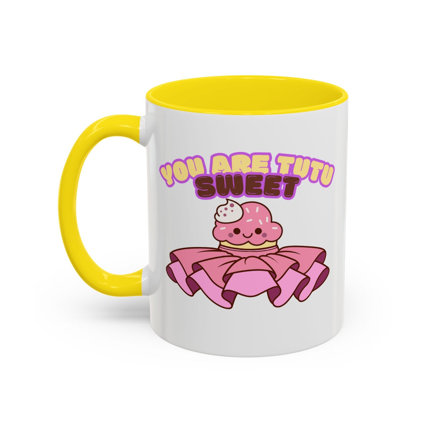 "You Are Tutu Sweet" Accent Coffee Mug – Cute Ballet Pun with Kawaii Ceramic Mug for Dancers and Dance Lovers