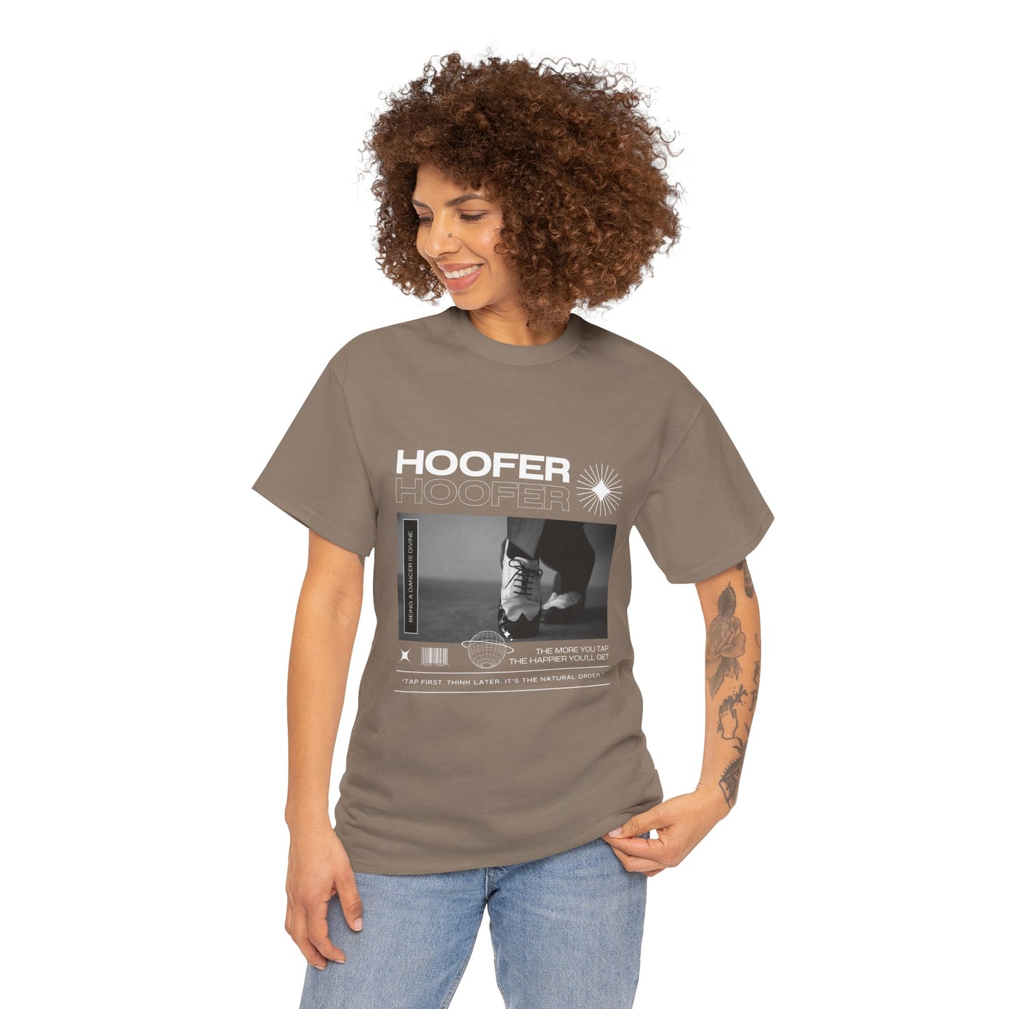 “Hoofer" Tap Dance Unisex Heavy Cotton Tee – Streetwear-Inspired Tap Shoes Graphic T-Shirt for Dancers