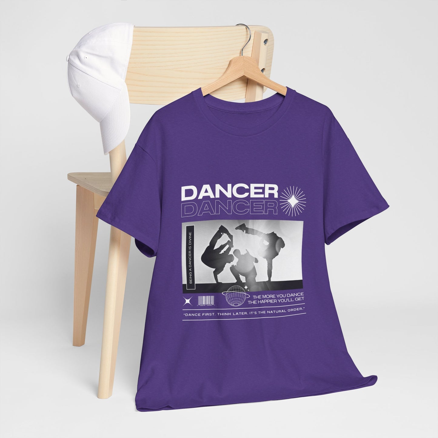 “Dancer” Graphic with Breakdancer Streetwear-Inspired Design | Hip-Hop Dance T-Shirt for Men & Women | Unisex Heavy Cotton Tee