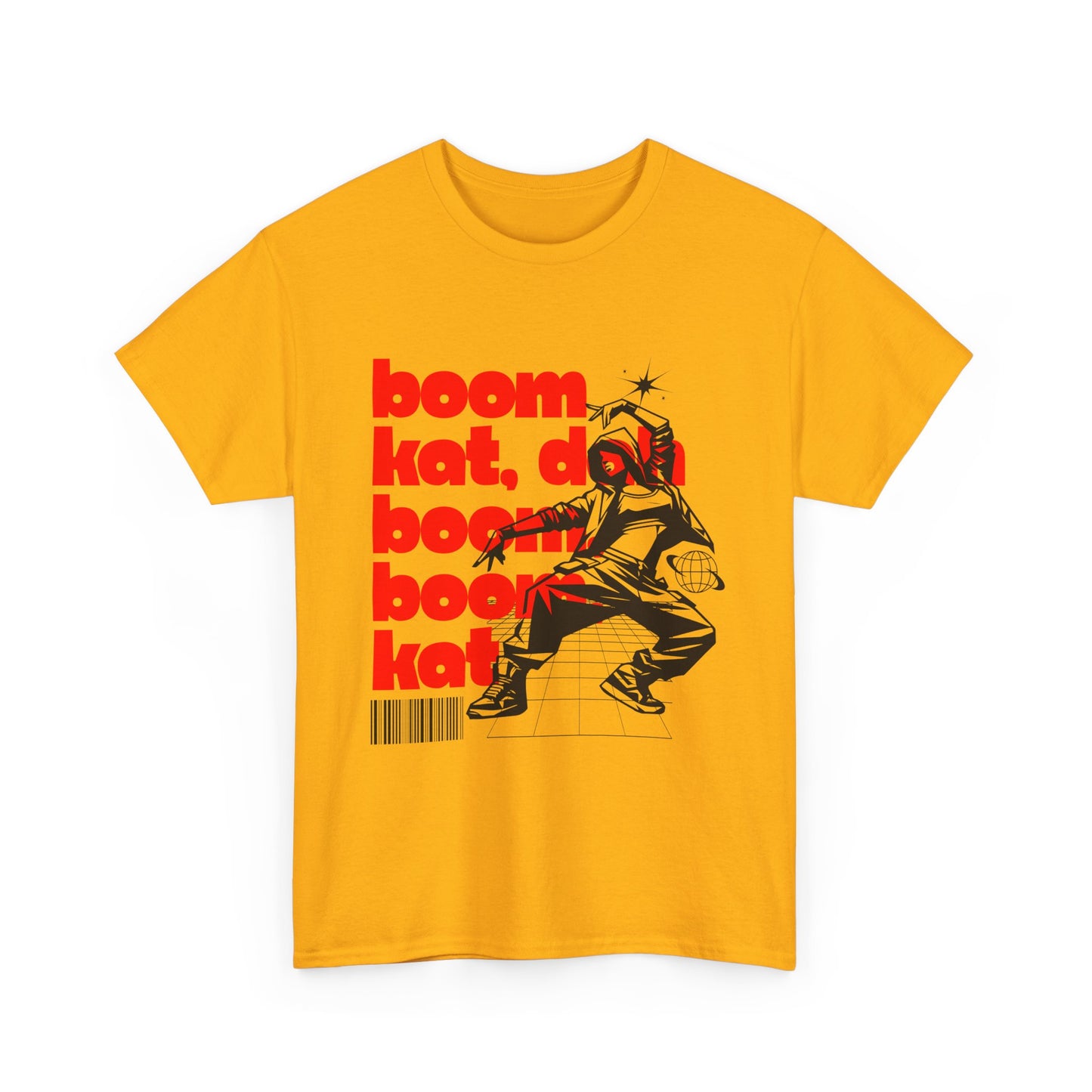 "Boom Kat, Dah, Boom, Boom, Kat" Streetwear Dance Graphic – Unisex Heavy Cotton Tee