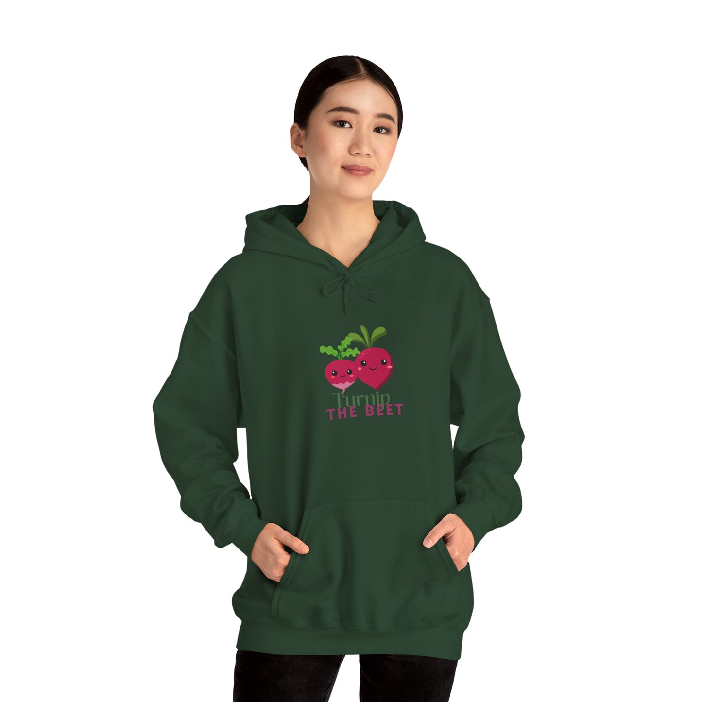 "Turnip the Beet" Unisex Hooded Sweatshirt – Funny Dance Pun Hoodie with Cute Veggie Graphic | Cozy Gift for Dancers & Foodie Fans