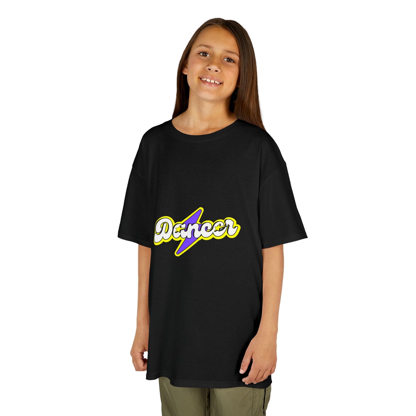 "Dancer" Youth Short Sleeve Tee – Superhero-Inspired Graphic Dance Shirt for Kids and Young Performers