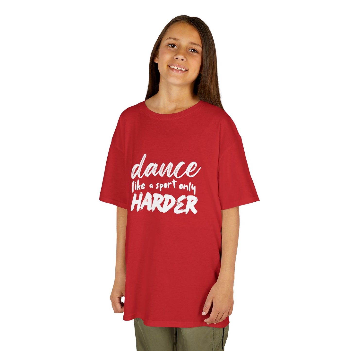 “Dance Like a Sport Only Harder” Kids Heavy Cotton™ Tee – Dance-Inspired Graphic Tee for Youth