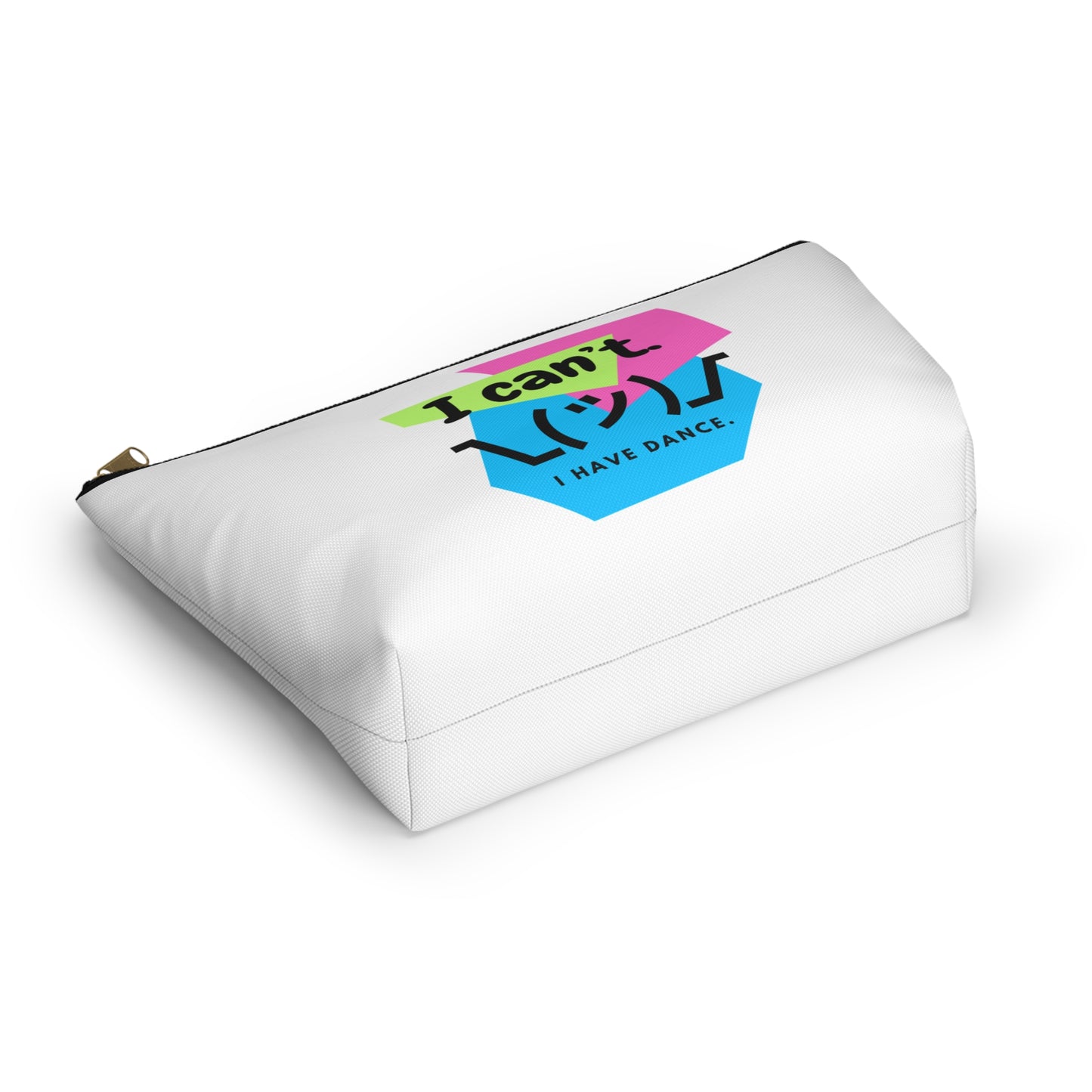 "I Can’t. I Have Dance." Makeup Bag – Retro 80s-Inspired Emoji Graphic – Fun Dance-Themed Zipper Pouch for Cosmetics, Accessories & Gifts