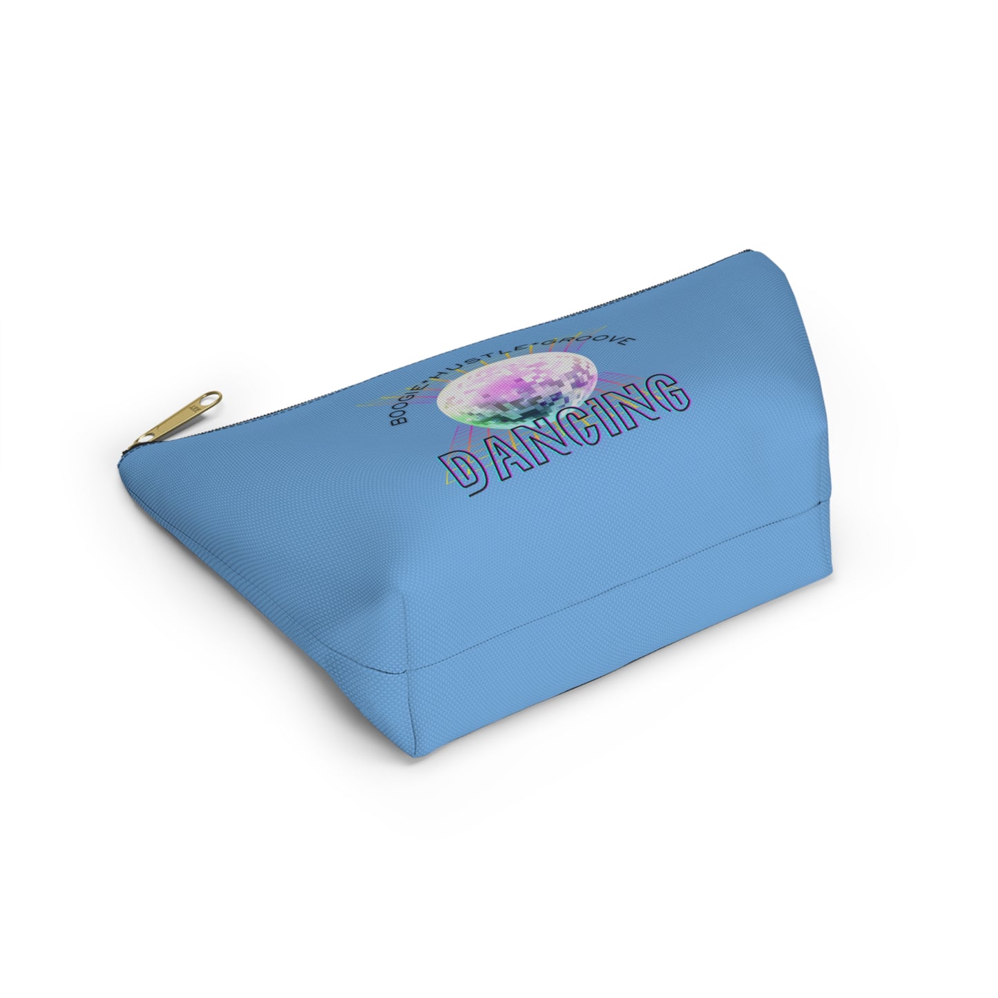 "Boogie, Hustle, Groove - Dancing" Retro Dance-Inspired Makeup Bag | Funky Bold Accessory Pouch for Dancers