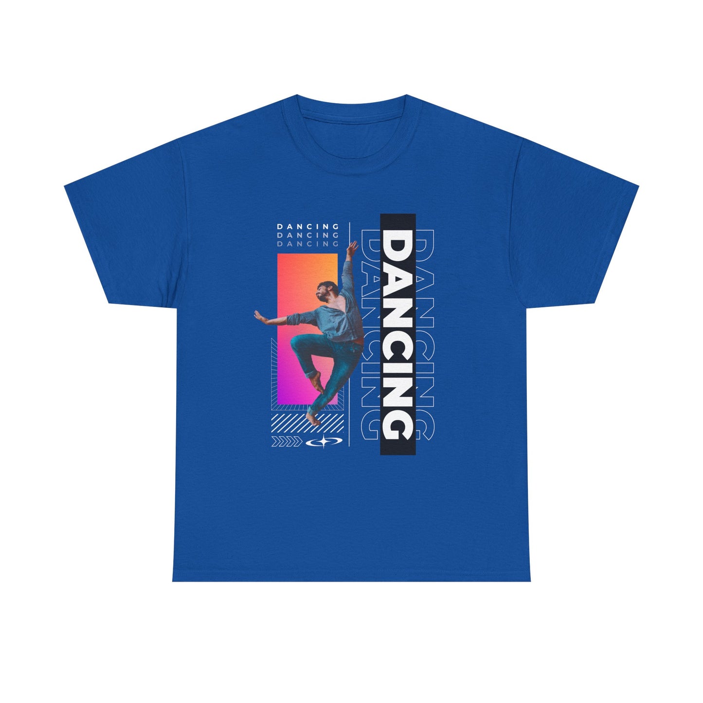 “Dancing” Streetwear-Inspired Male Dancer Unisex Heavy Cotton Tee – Urban Dance Graphic T-Shirt for Performers and Dance Lovers