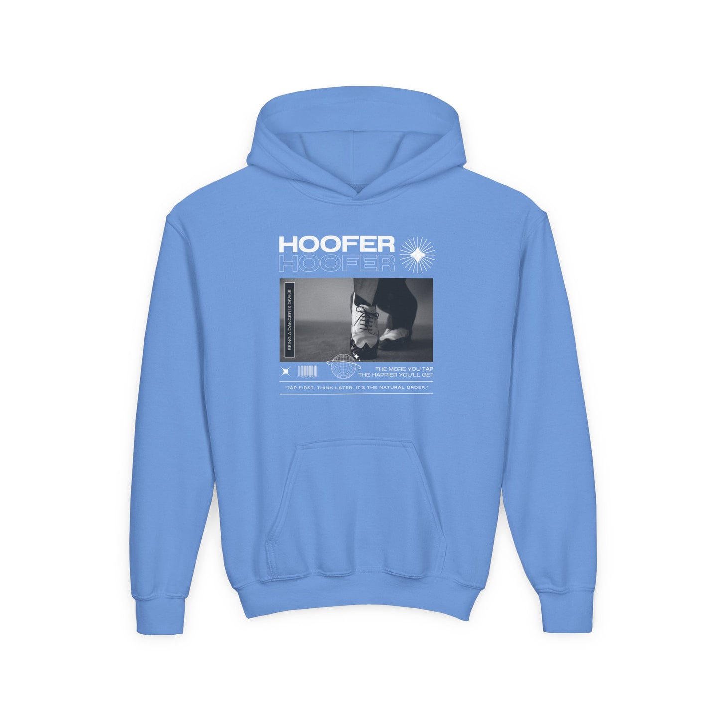 “Hoofer” Tap Shoes Streetwear Graphic | Unisex Youth Hoodie – Tap Dance Hoodie for Kids & Young Dancers