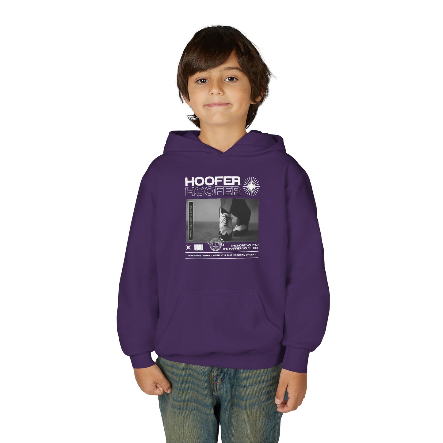 “Hoofer” Tap Shoes Streetwear Graphic | Unisex Youth Hoodie – Tap Dance Hoodie for Kids & Young Dancers