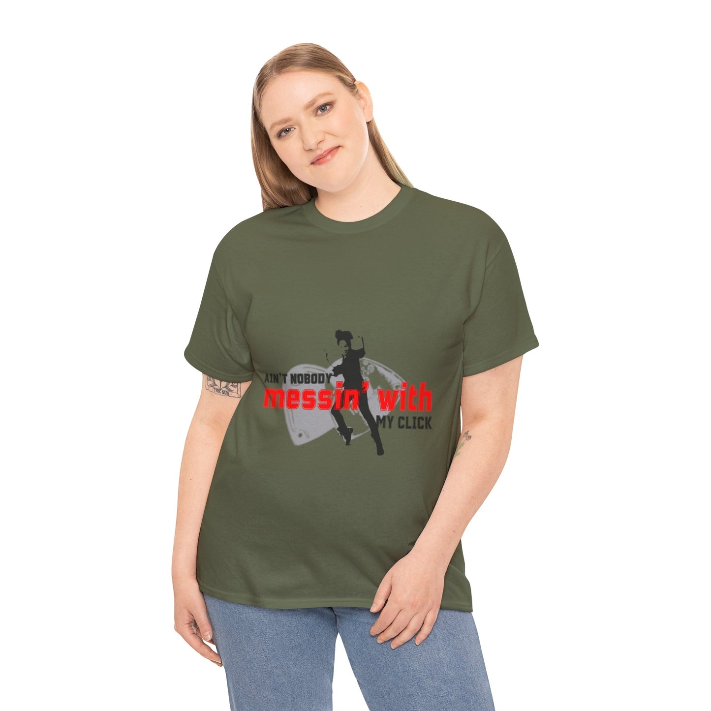 "Ain’t Nobody Messin’ With My Click" Tap Dance Tee – Unisex Heavy Cotton T-Shirt with Taps & Dancer Graphic