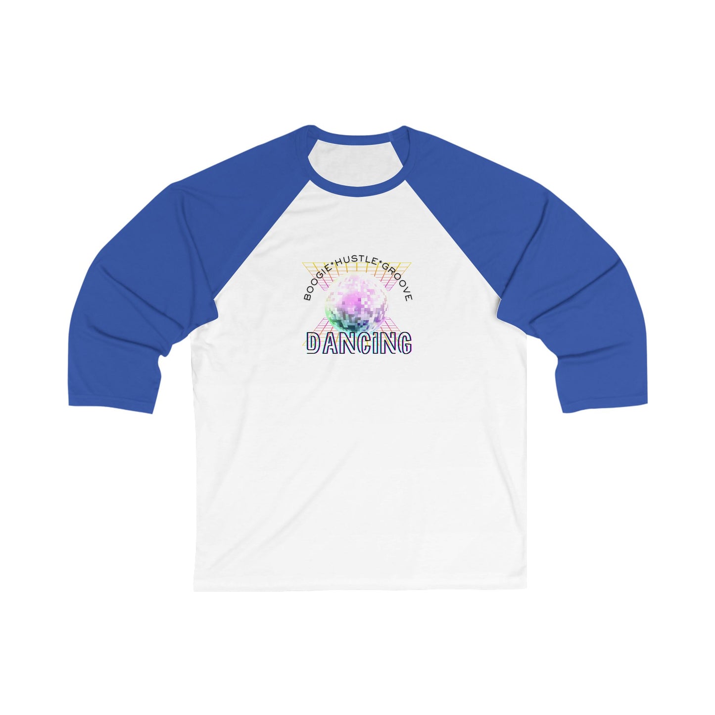 "Boogie, Hustle, Groove - Dancing" Streetwear Dance Graphic – Unisex 3/4 Sleeve Baseball Tee