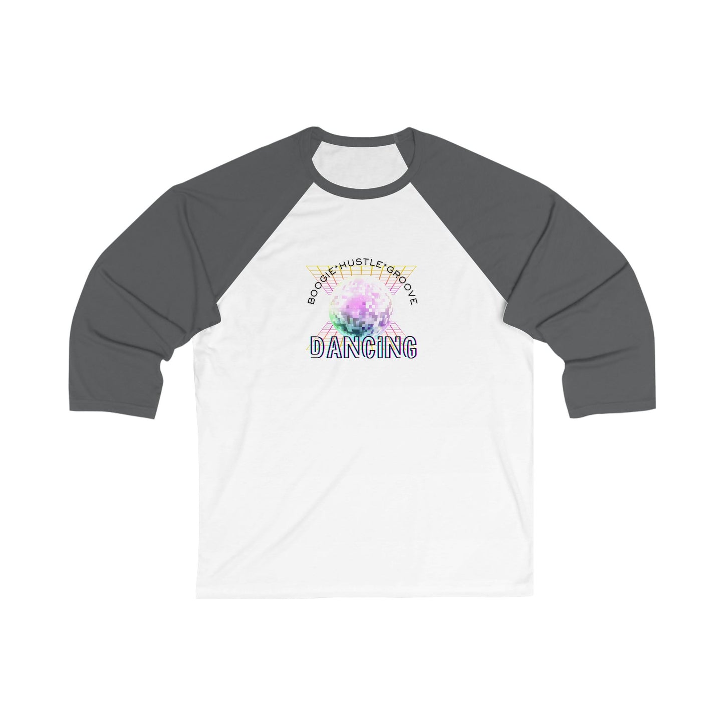"Boogie, Hustle, Groove - Dancing" Streetwear Dance Graphic – Unisex 3/4 Sleeve Baseball Tee