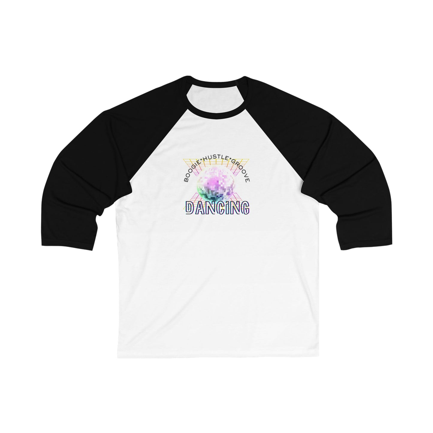 "Boogie, Hustle, Groove - Dancing" Streetwear Dance Graphic – Unisex 3/4 Sleeve Baseball Tee