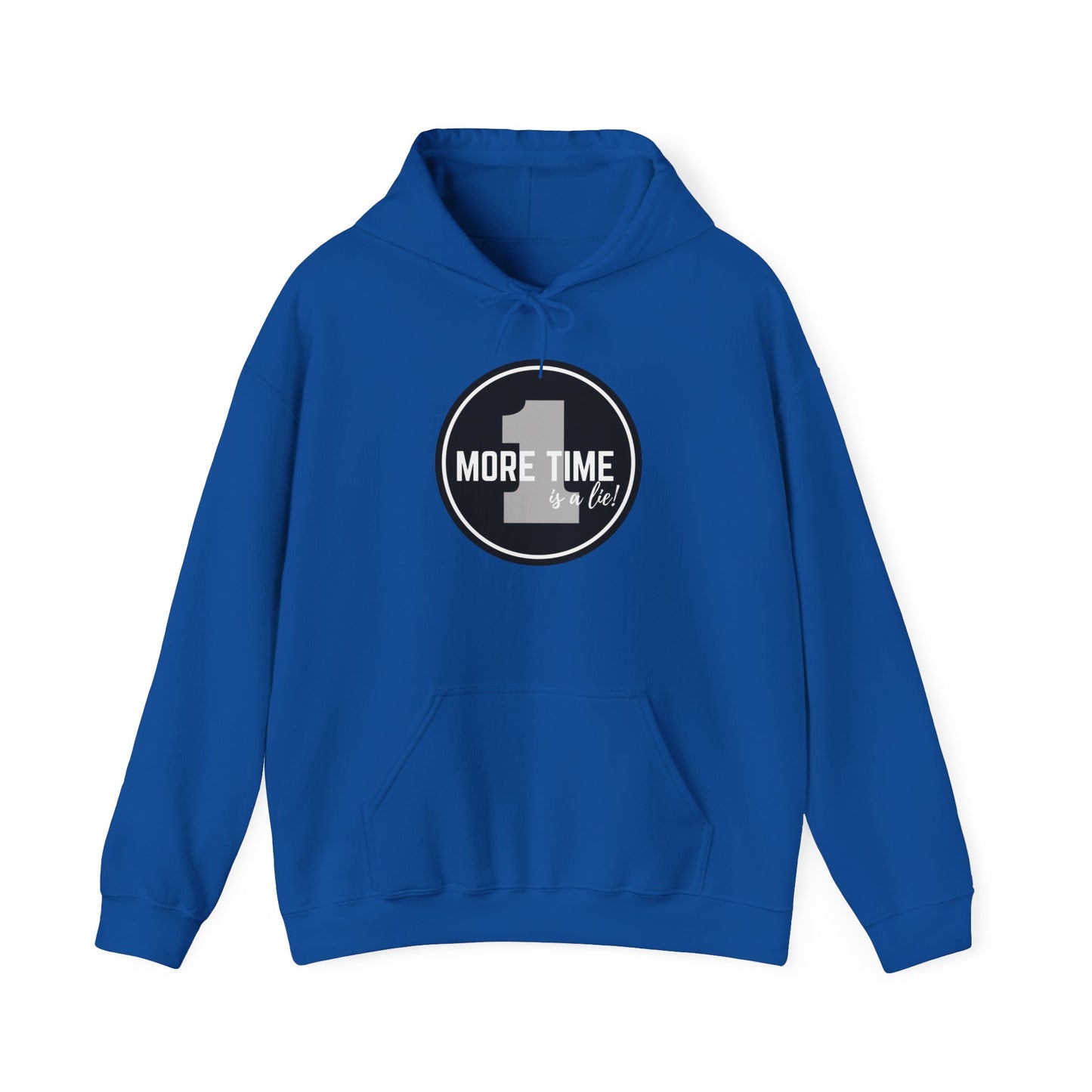 "One More Time is a Lie" Dance-Themed Unisex Hooded Sweatshirt – Bold Emblem Graphic Hoodie for Dancers