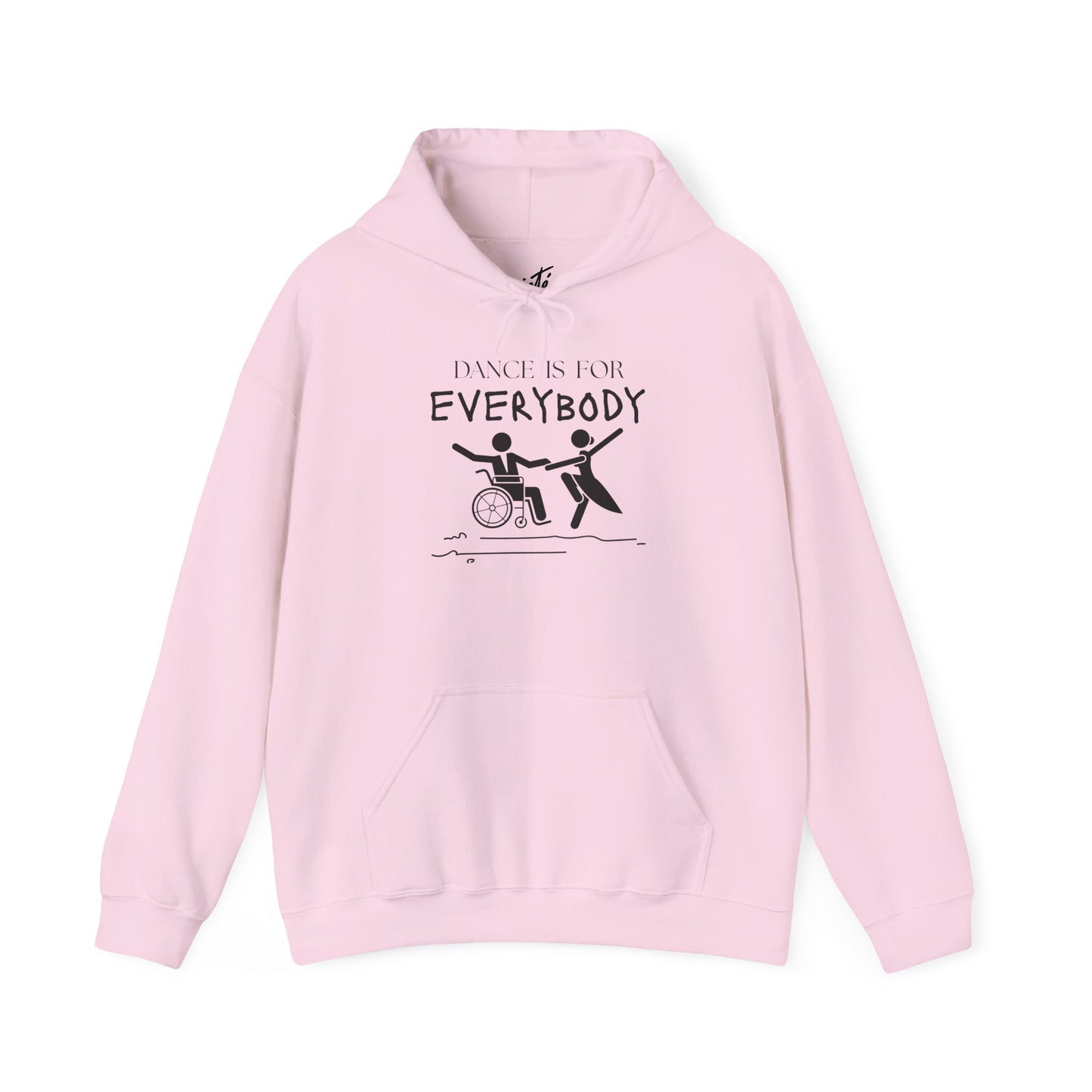 "Dance Is for Everybody" Unisex Hoodie – Inclusive Dance-Themed Hoodie for Teens and Adults with Personalization Option on Sleeve